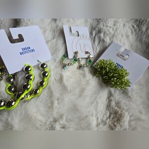 NWT! Urban Outfitters, BUNDLE of 3 Green/Gold/Silver, MSRP $78